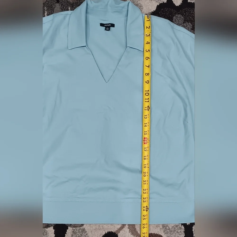 Alfani Women’s Plus Size 3X Tiffany Blue V-Neck Poncho Top Relax Fit Fashion - Picture 14 of 15